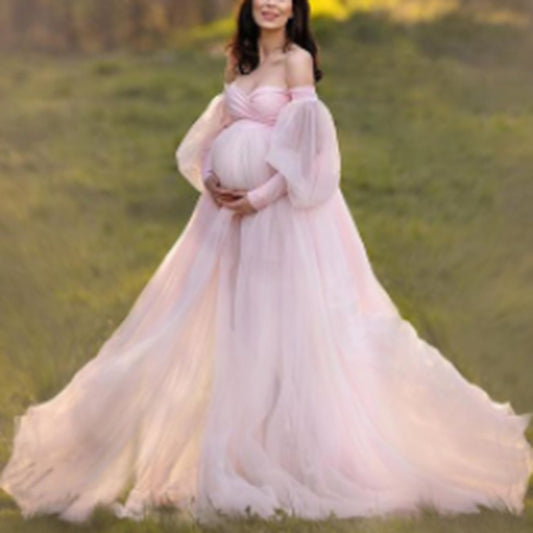 Celestine's Plus Size Bubble Sleeve Maternity Dress