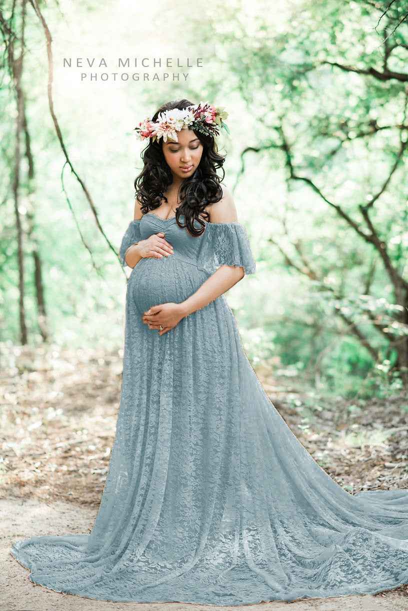 Francesca's Lace Trailing Photoshoot Dress — Image 3 | TG Clothing Co. LLC
