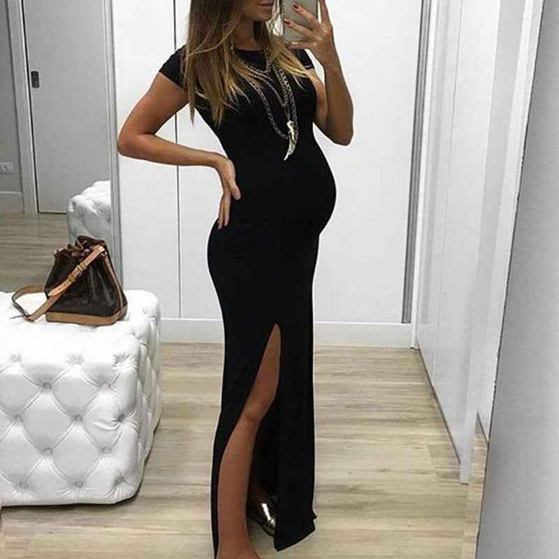 Cori's Retro Slit Maternity Dress