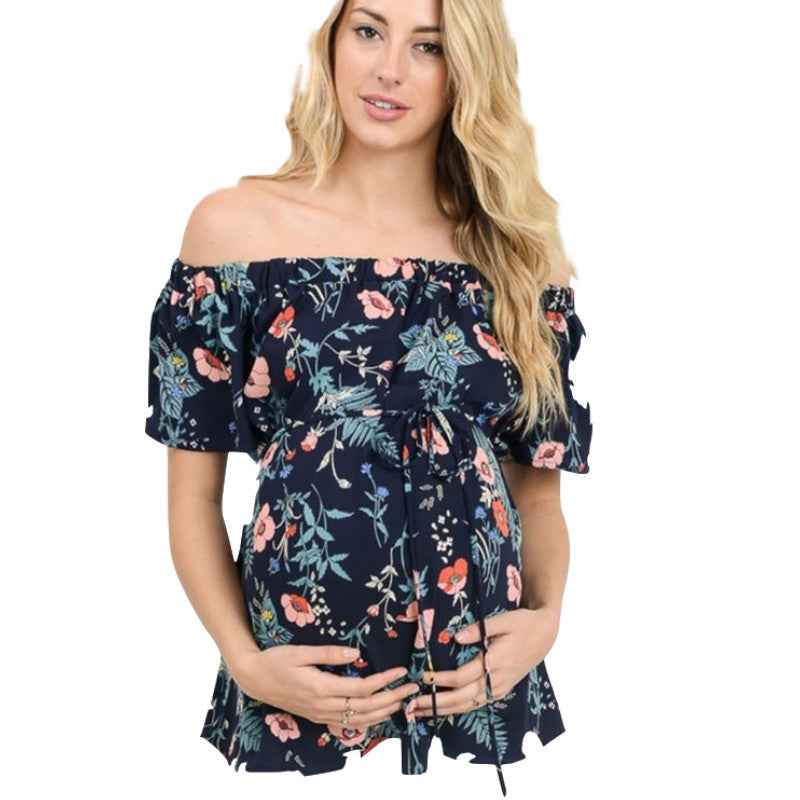Thea's Printed Lace-Up Maternity Top — Image 4 | TG Clothing Co. LLC