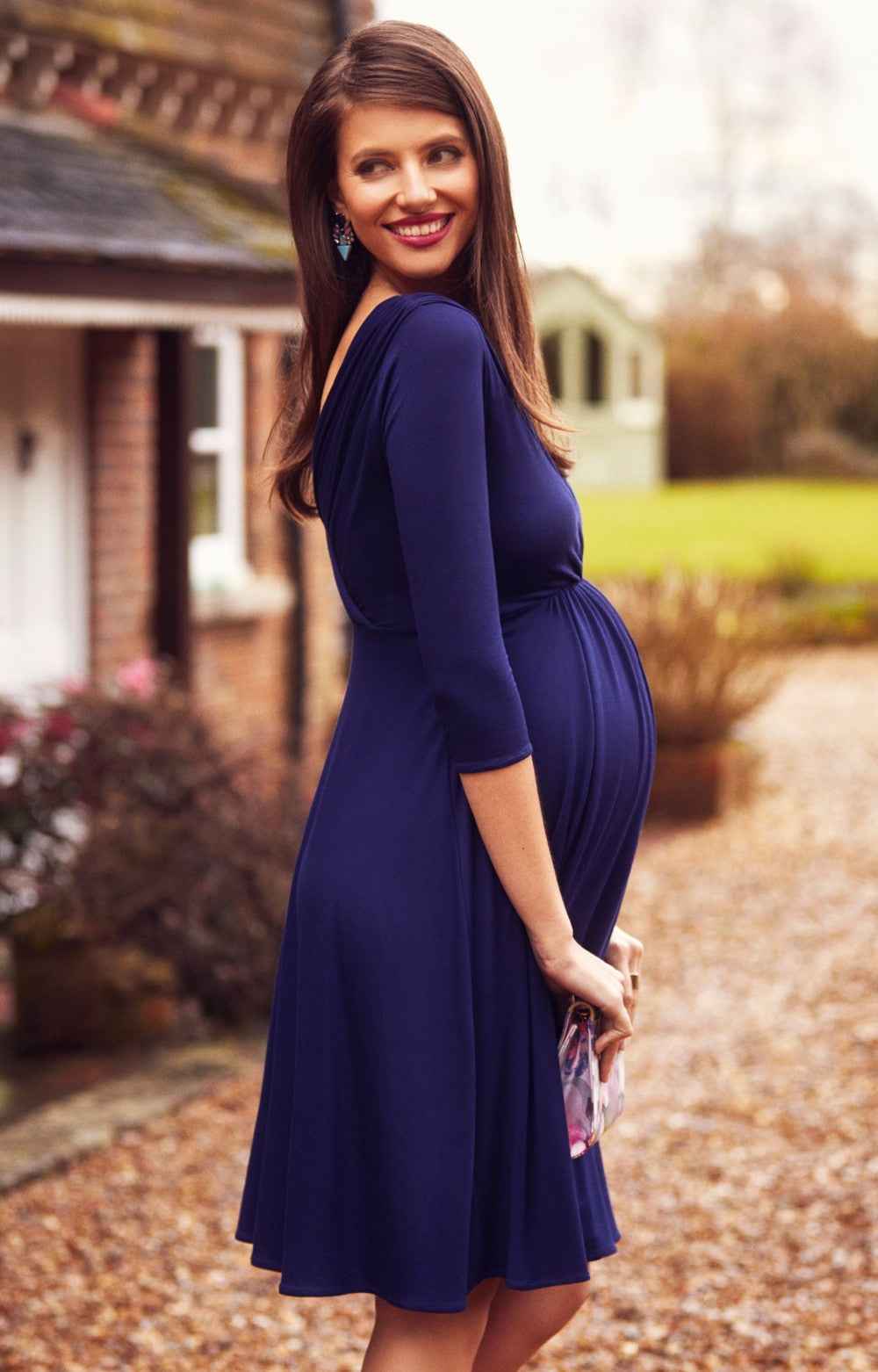 Rosette's Deep V-Neck Party Maternity Dress — Image 8 | TG Clothing Co. LLC