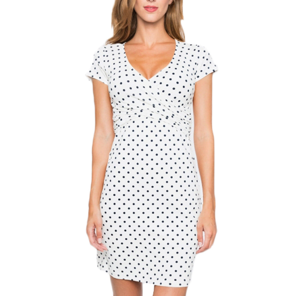 Sophia's V-Neck Maternity Dress — Image 10 | TG Clothing Co. LLC