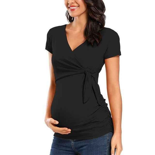 Gwen's Long Sleeve V-Neck Maternity Blouse — Image 6 | TG Clothing Co. LLC