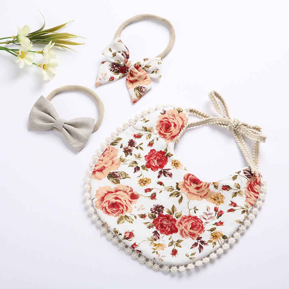 Quinby's Floral Bib & Headband Set — Image 1 | TG Clothing Co. LLC