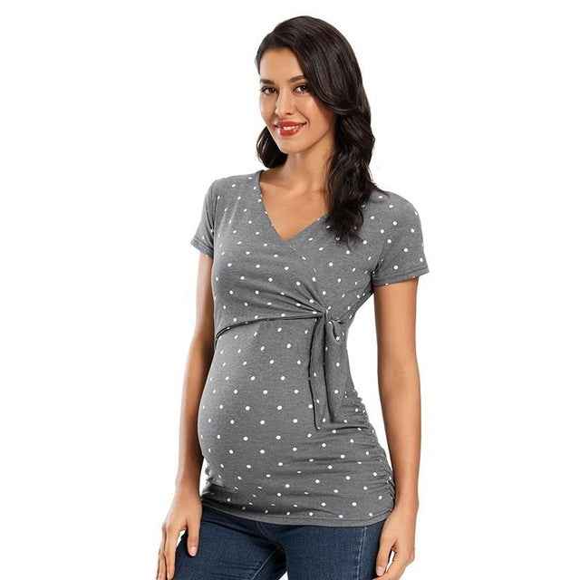 Gwen's Long Sleeve V-Neck Maternity Blouse — Image 7 | TG Clothing Co. LLC