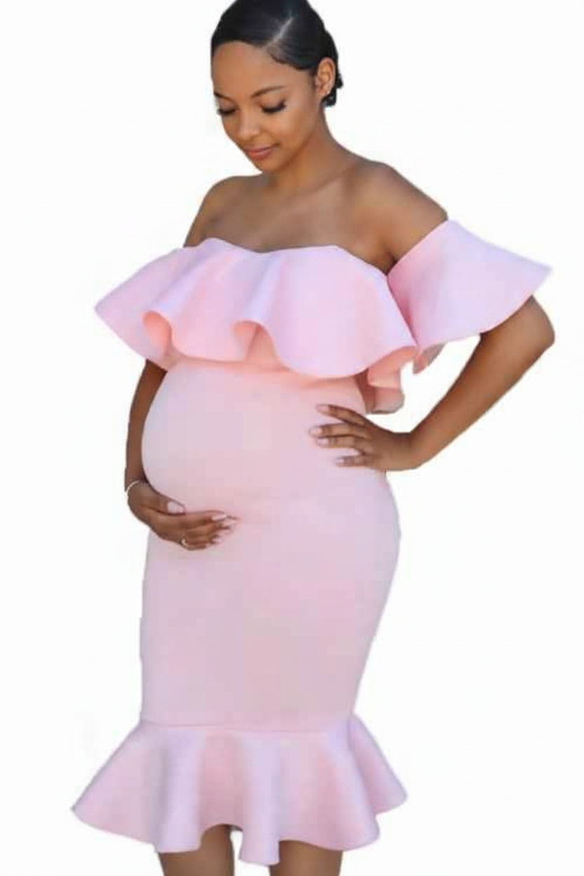 Petra's White Midi Maternity Dress — Image 6 | TG Clothing Co. LLC